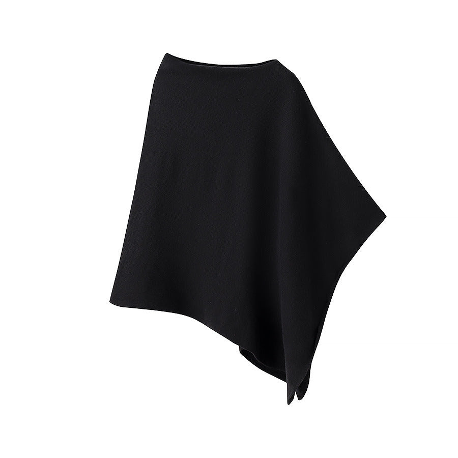 Damernas Schalponcho i högkvalitativ ull och elastiskt material Mirla-Eva Jonsson