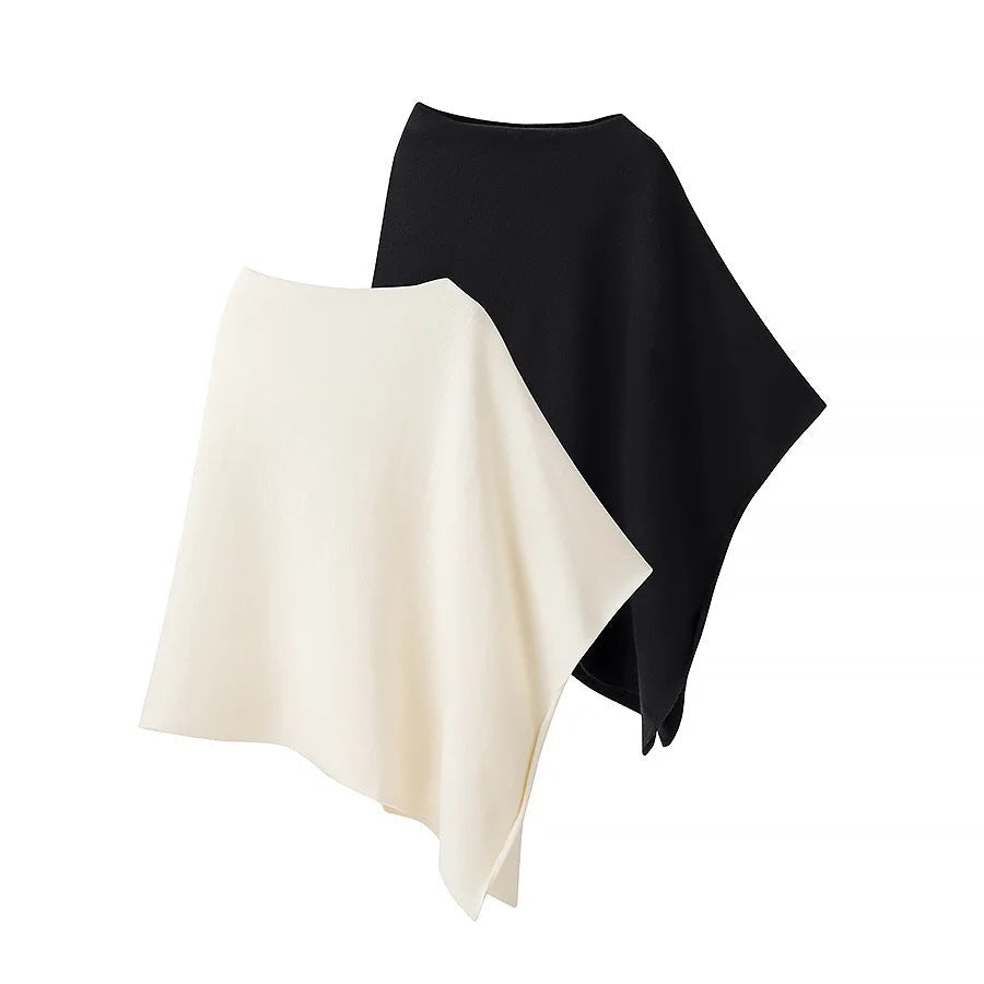 Damernas Schalponcho i högkvalitativ ull och elastiskt material Mirla-Eva Jonsson
