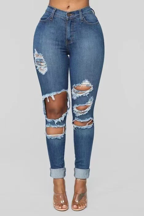 Damernas Skinny-jeans med rivdesign Eva Jonsson-Eva Jonsson