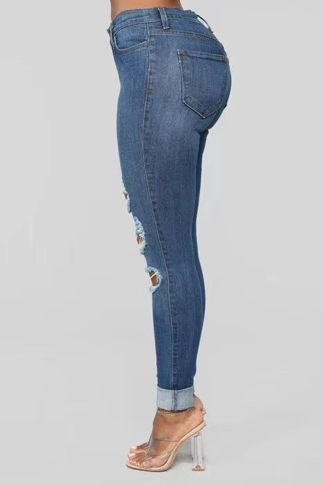 Damernas Skinny-jeans med rivdesign Eva Jonsson-Eva Jonsson