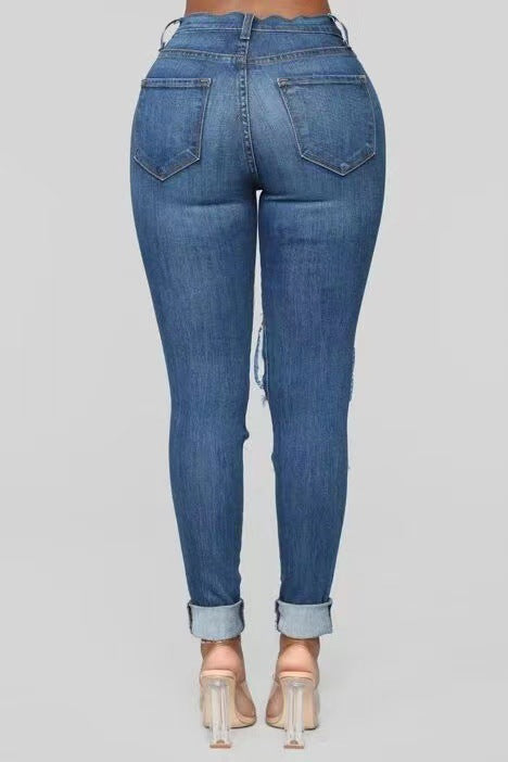 Damernas Skinny-jeans med rivdesign Eva Jonsson-Eva Jonsson