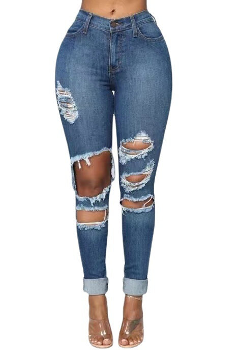 Damernas Skinny-jeans med rivdesign Eva Jonsson-Eva Jonsson
