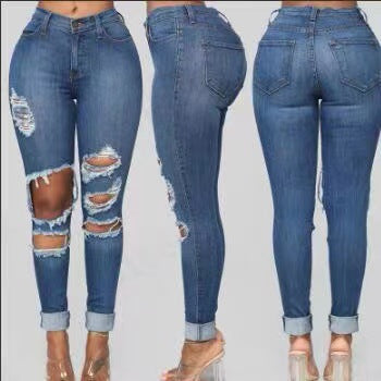 Damernas Skinny-jeans med rivdesign Eva Jonsson-Eva Jonsson