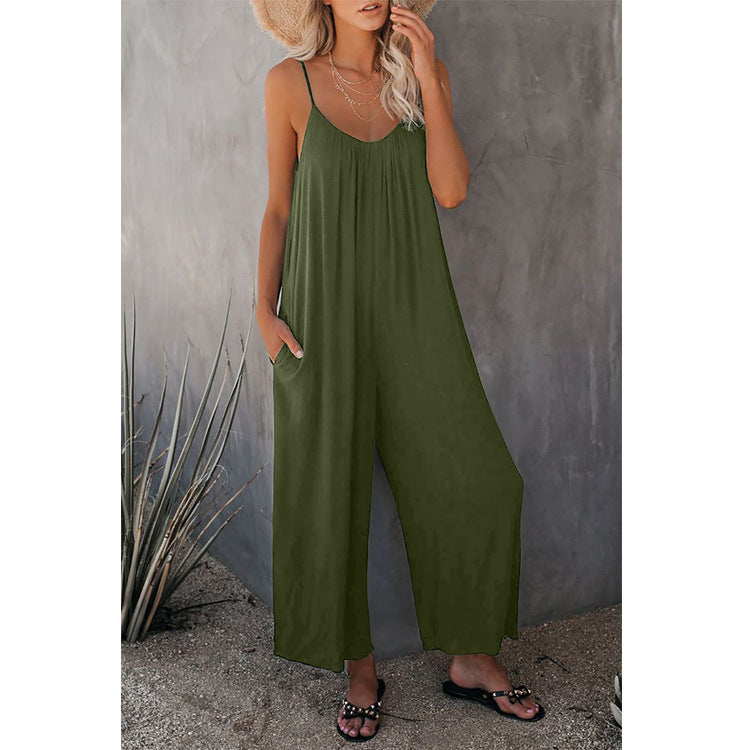 Damernas Snygga Jumpsuit med Bred Passform och Praktiska Fickor Mirla-Eva Jonsson