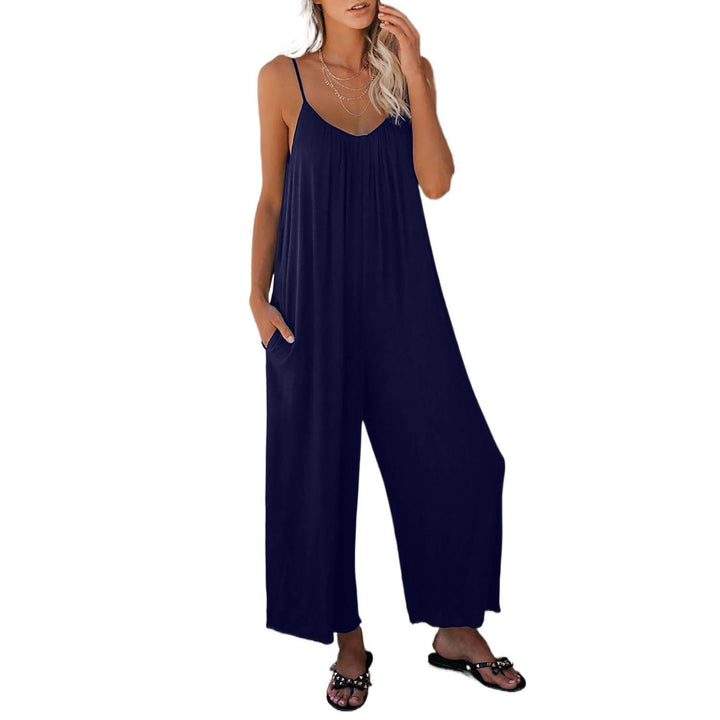 Damernas Snygga Jumpsuit med Bred Passform och Praktiska Fickor Mirla-Eva Jonsson