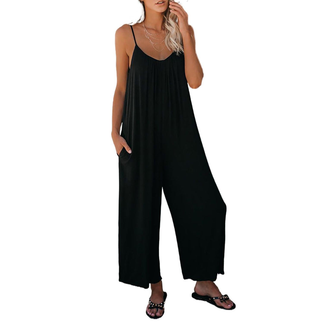 Damernas Snygga Jumpsuit med Bred Passform och Praktiska Fickor Mirla-Eva Jonsson