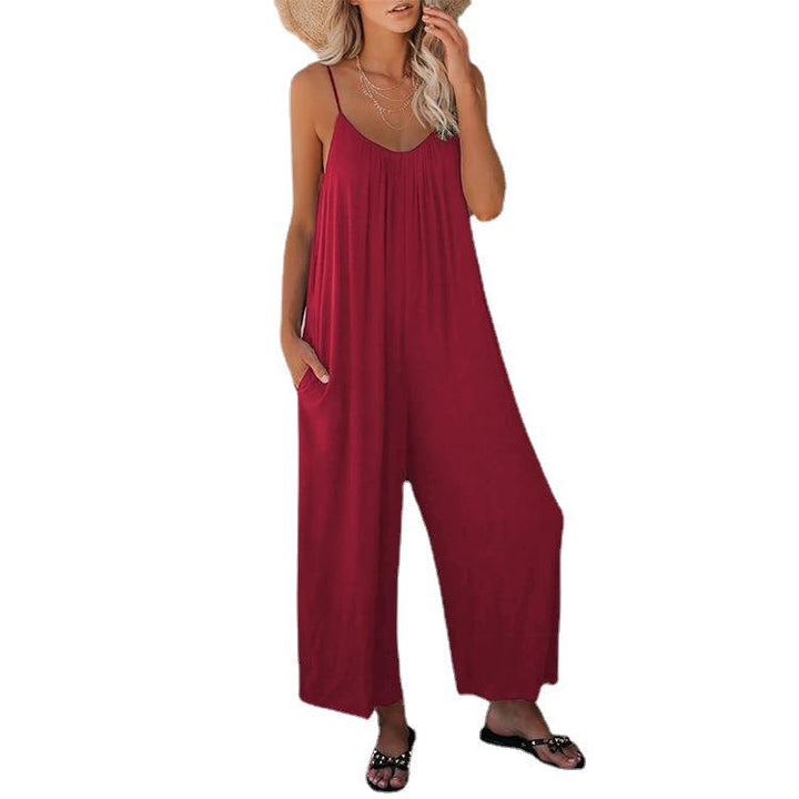 Damernas Snygga Jumpsuit med Bred Passform och Praktiska Fickor Mirla-Eva Jonsson