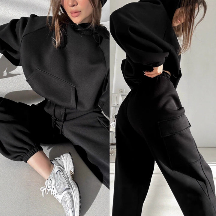 Damernas Sportig Hoodie och Cargo-byxa Set Mirla-Eva Jonsson