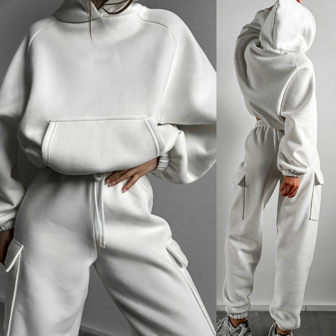 Damernas Sportig Hoodie och Cargo-byxa Set Mirla-Eva Jonsson