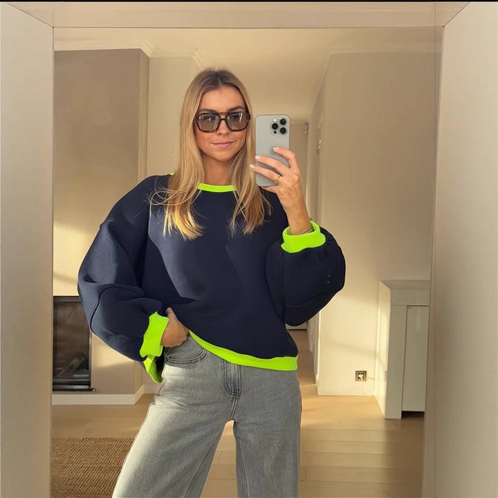 Damernas Sportig Tröja med Puffärmar Mirla-Eva Jonsson