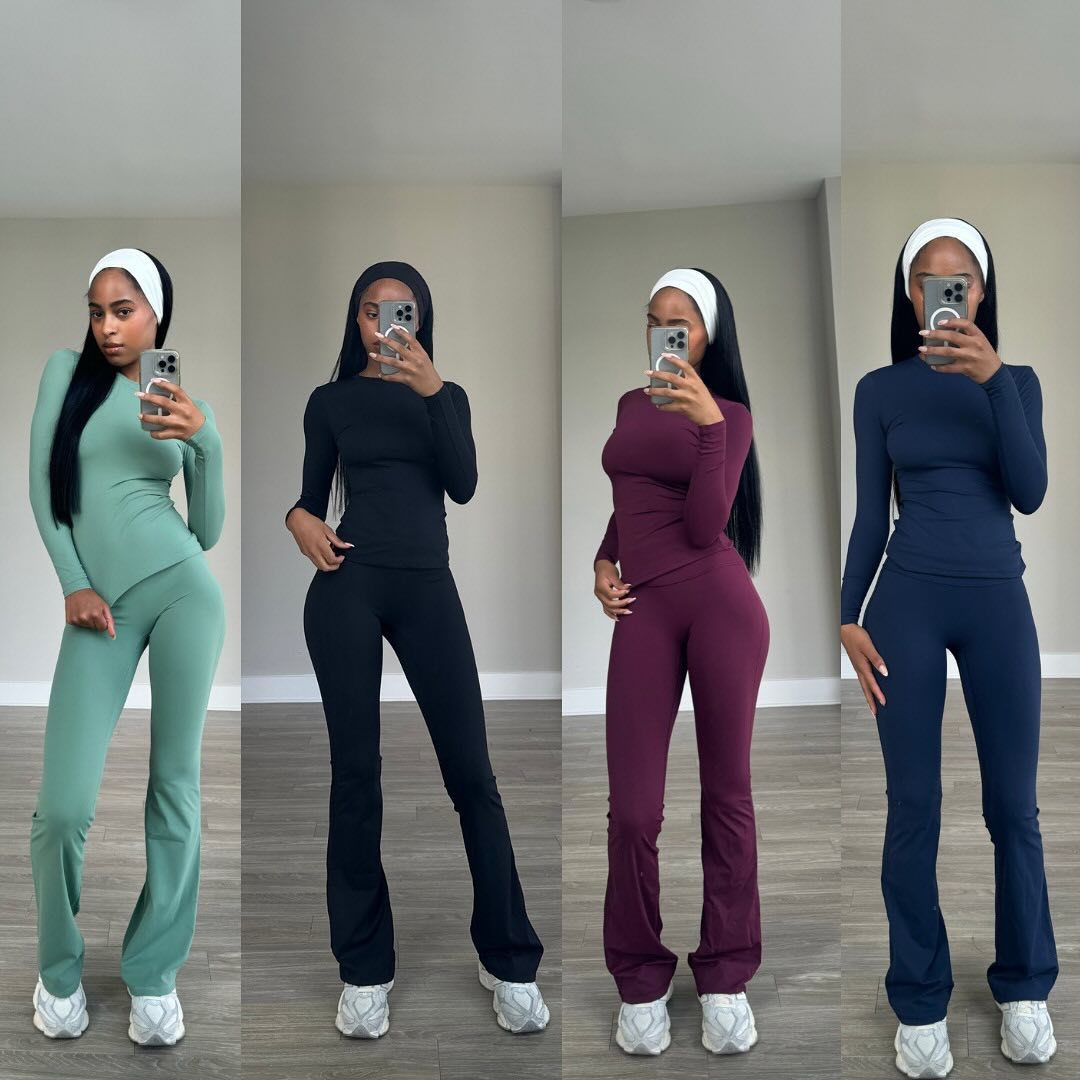 Damernas Sportiga Långärmad Överdel och Leggings Set Mirla-Eva Jonsson
