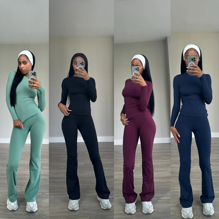 Damernas Sportiga Långärmad Överdel och Leggings Set Mirla-Eva Jonsson