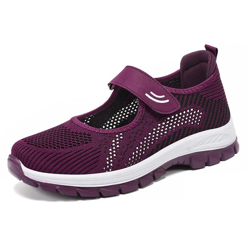 Damernas Sportiga Slip-On Sneakers med Justerbar Rem och Andningsbar Ovanmaterialstruktur Mirla-Eva Jonsson