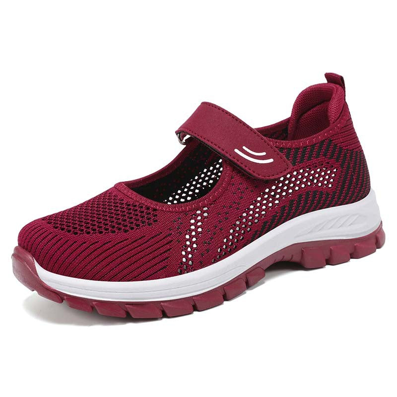 Damernas Sportiga Slip-On Sneakers med Justerbar Rem och Andningsbar Ovanmaterialstruktur Mirla-Eva Jonsson