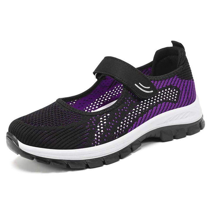 Damernas Sportiga Slip-On Sneakers med Justerbar Rem och Andningsbar Ovanmaterialstruktur Mirla-Eva Jonsson