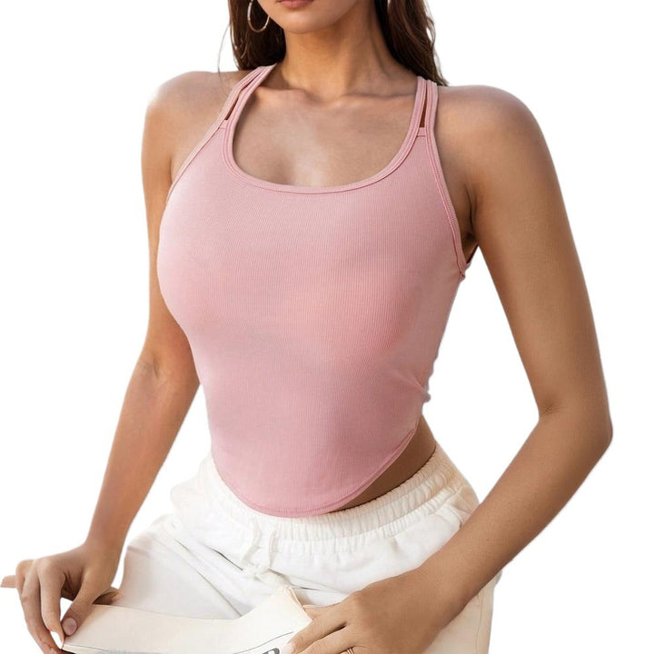 Damernas Sportigt Crop-Top med Smala Spaghetti-AXELREMMAR Mirla-Eva Jonsson