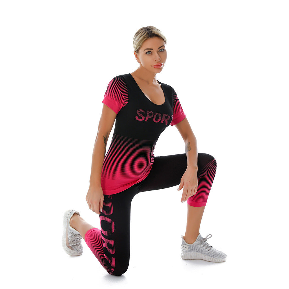 Damernas Sportigt Fitness-set med grafisk design och hög andningsförmåga Eva Jonsson-Eva Jonsson