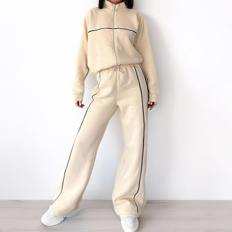 Damernas Sportigt Loungewear-set med Hög Krage och Bred Snitt Mirla-Eva Jonsson