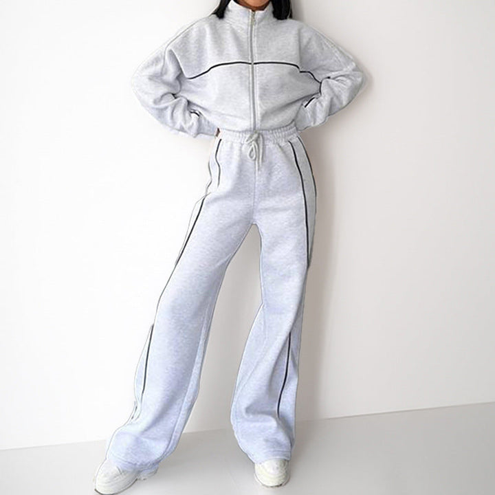 Damernas Sportigt Loungewear-set med Hög Krage och Bred Snitt Mirla-Eva Jonsson
