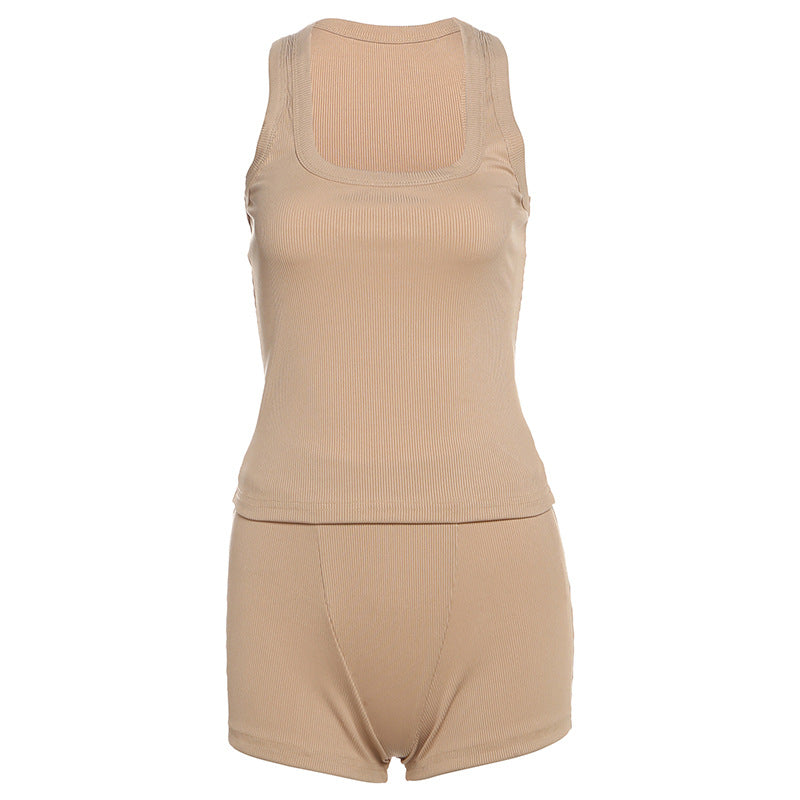 Damernas Sportigt Loungewear-set med ärmlös topp och shorts Mirla-Eva Jonsson