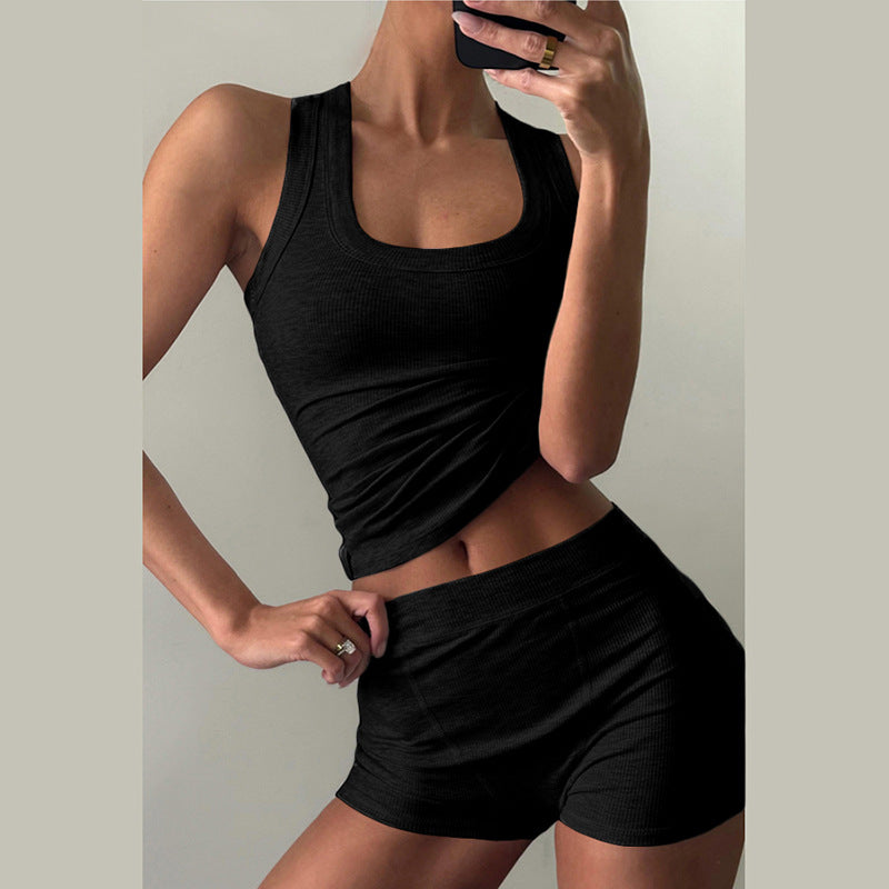 Damernas Sportigt Loungewear-set med ärmlös topp och shorts Mirla-Eva Jonsson
