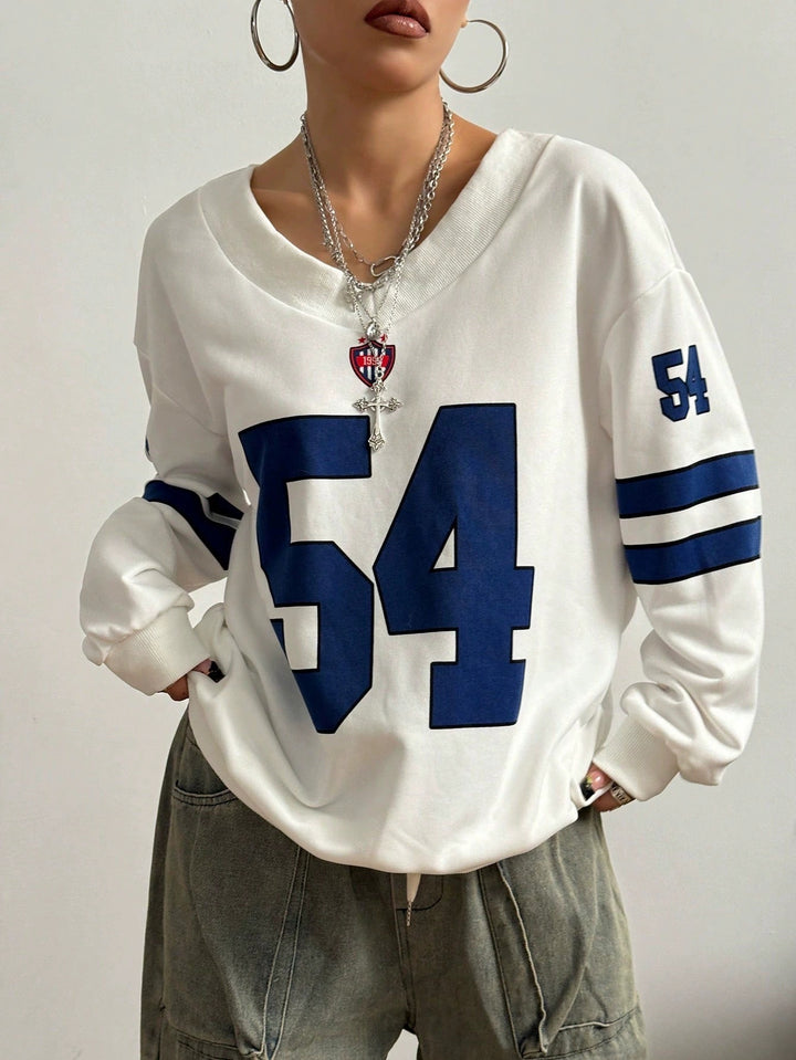 Damernas Sportigt Sweatshirt med oversized skärning och moderna färgaccentueringar Mirla-Eva Jonsson