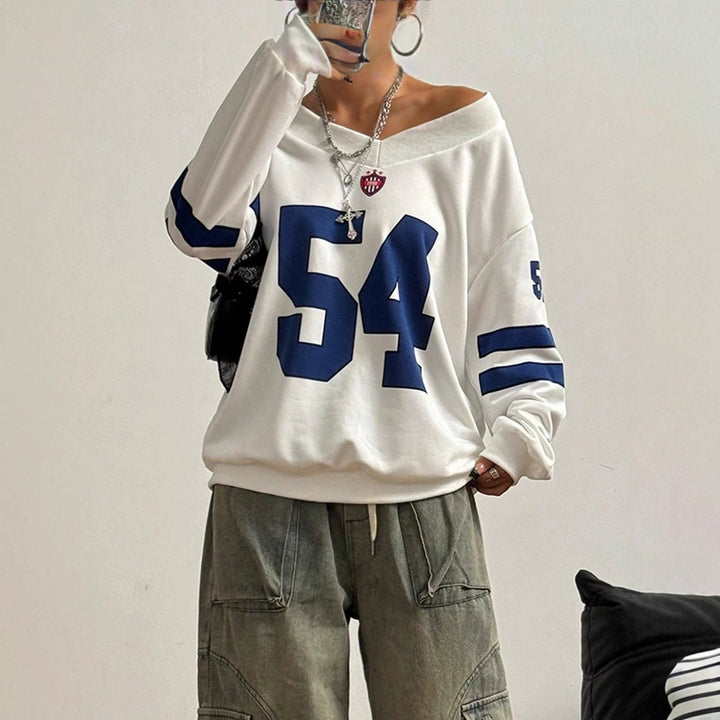 Damernas Sportigt Sweatshirt med oversized skärning och moderna färgaccentueringar Mirla-Eva Jonsson