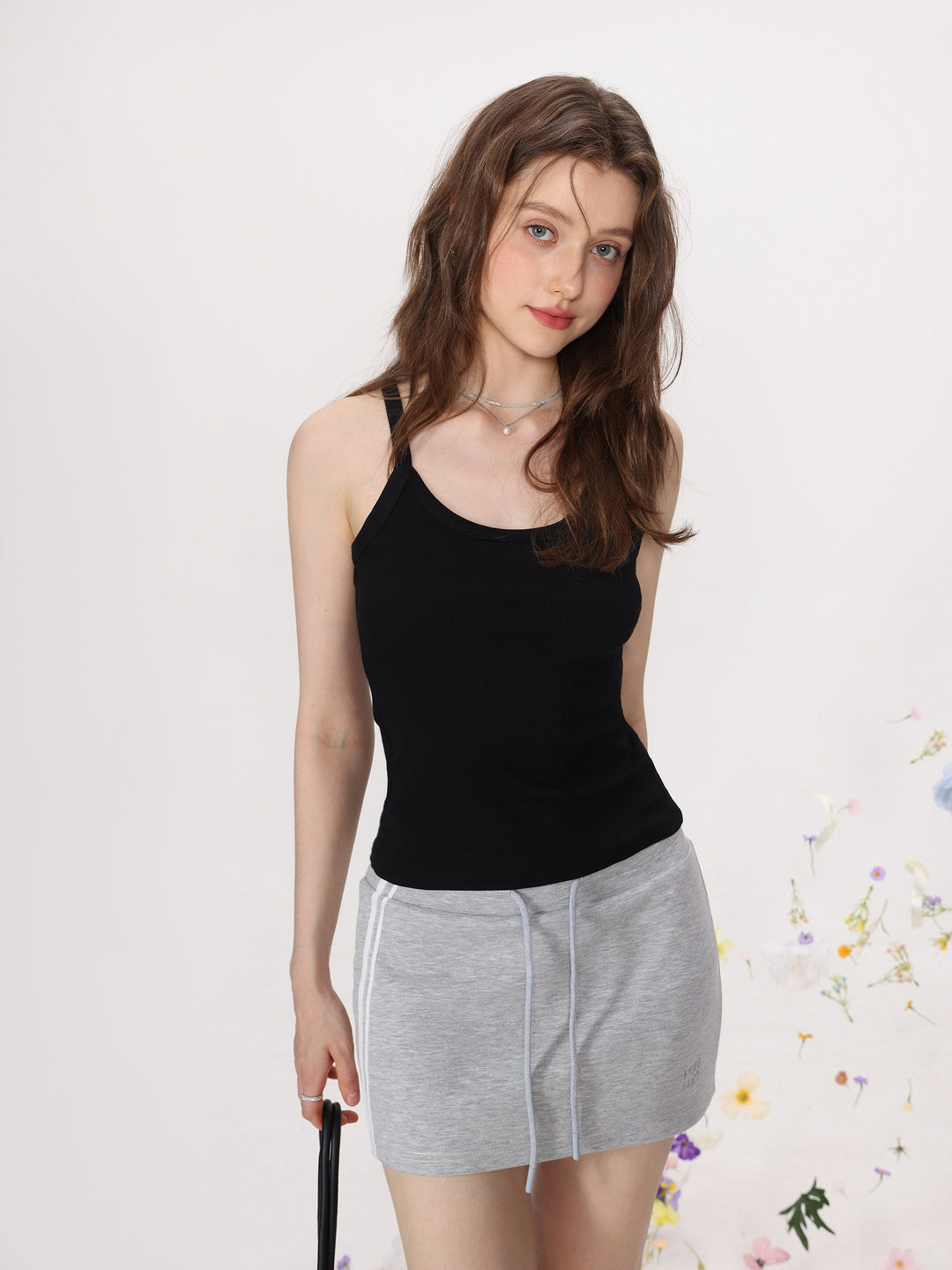 Damernas Stickad Cami Tank Top Enfärgad Slim Fit-Eva Jonsson