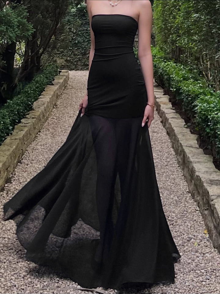 Damernas Strapless Maxiklänning med flödande kjol Mirla-Eva Jonsson