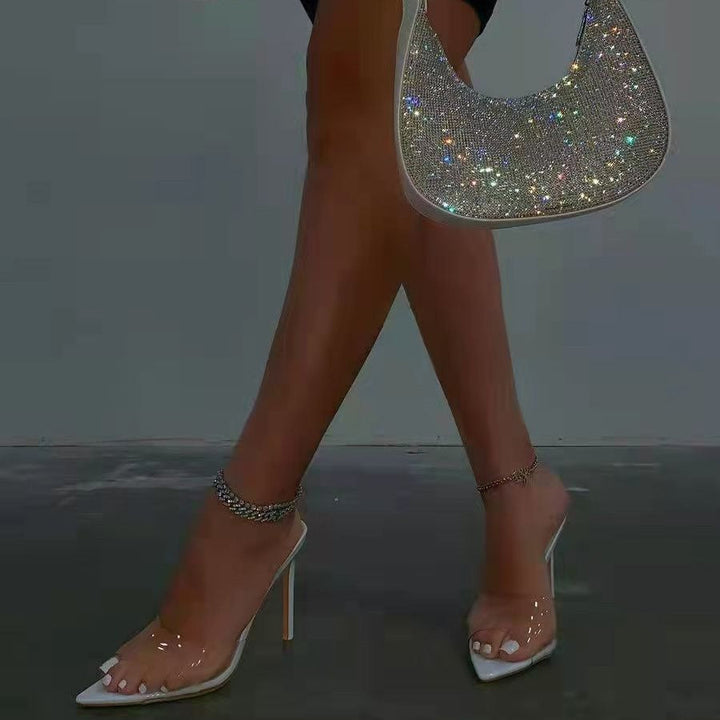 Damernas Transparanta Mules med Elegant Klack och Frestande Design Mirla-Eva Jonsson