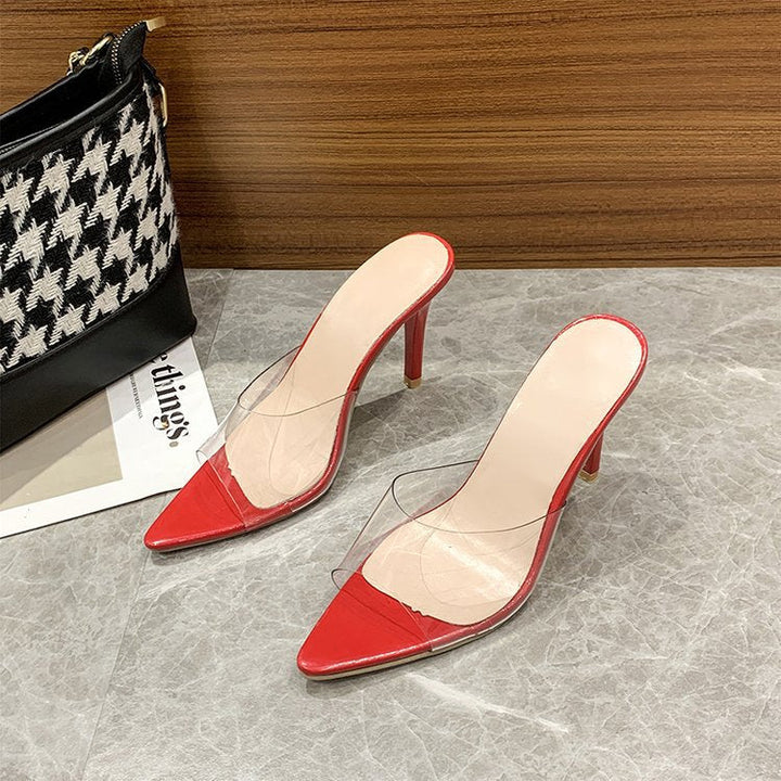 Damernas Transparanta Mules med Elegant Klack och Frestande Design Mirla-Eva Jonsson