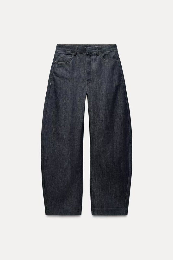 Damernas Trendiga Wide-Leg Jeans med hög midja och avslappnad passform Mirla-Eva Jonsson