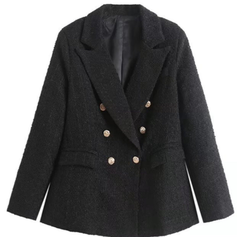 Damernas Tweed Blazerjacka med dubbla knappar och elegant snitt Mirla-Eva Jonsson