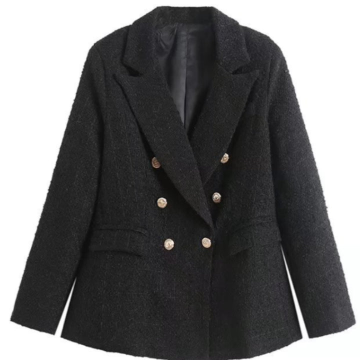 Damernas Tweed Blazerjacka med dubbla knappar och elegant snitt Mirla-Eva Jonsson