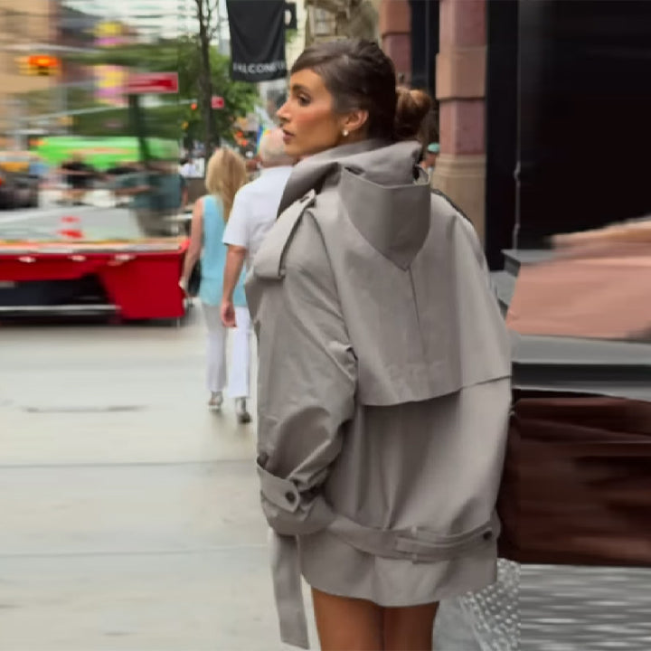 Damernas Urban Trenchcoat med hög krage och dubbel knapplist Mirla-Eva Jonsson