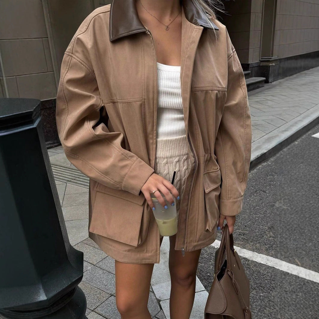 Damernas Utility Jacket med bred krage och påsydda fickor Mirla-Eva Jonsson