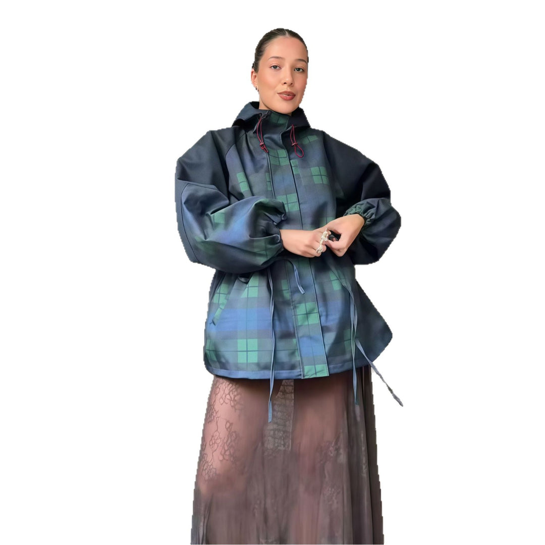 Damernas Utility-jacka med iögonfallande rutmönster och avslappnad passform Eva Jonsson-Eva Jonsson