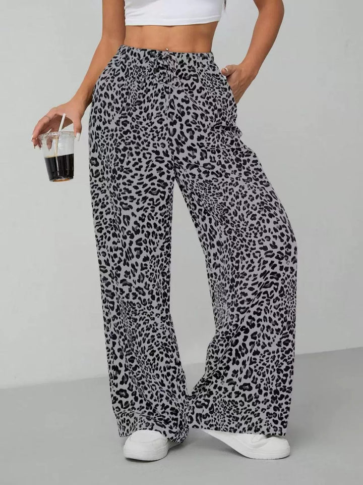 Damernas Vida Chiffonbyxor i leopardmönster Mirla-Eva Jonsson