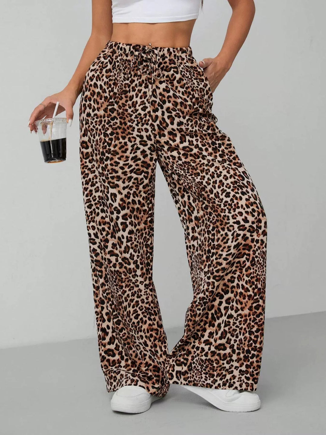 Damernas Vida Chiffonbyxor i leopardmönster Mirla-Eva Jonsson