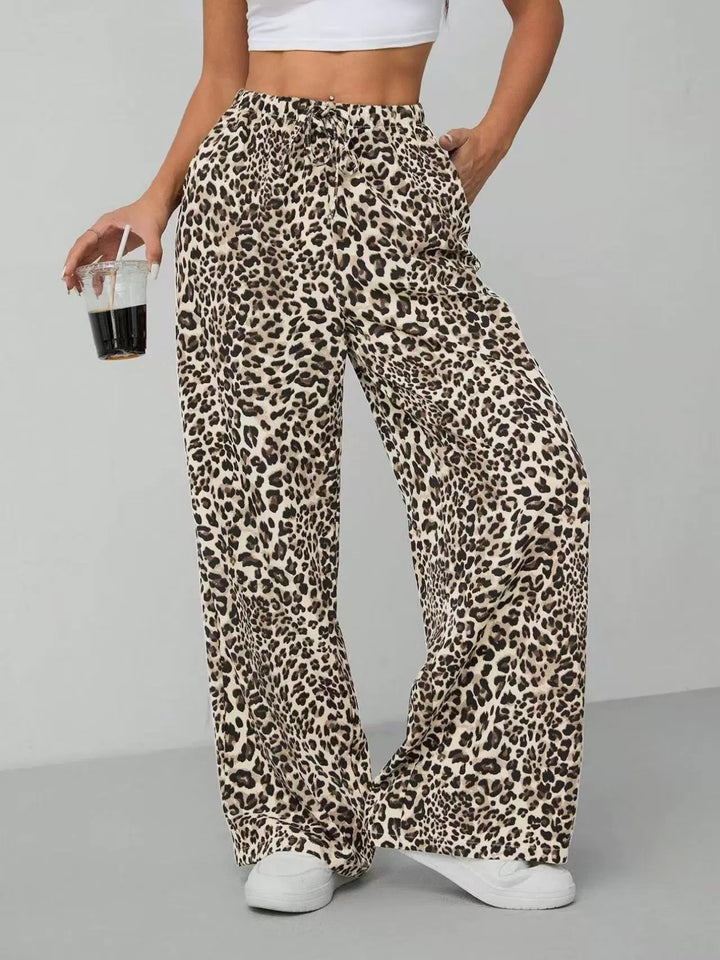 Damernas Vida Chiffonbyxor i leopardmönster Mirla-Eva Jonsson