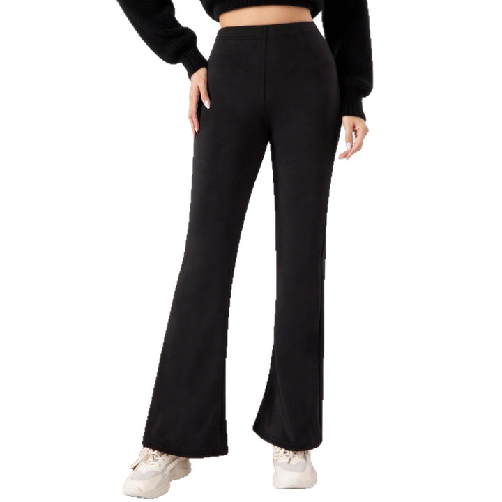 Damernas Vida Fleece-Leggings med hög midja och praktisk skärning Eva Jonsson-Eva Jonsson