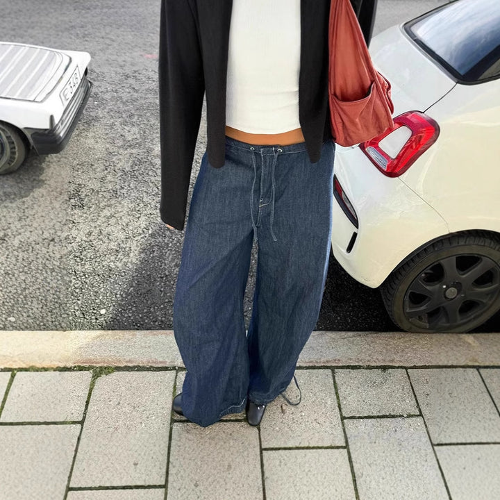Damernas Vida Jeans med elastisk midjeband och justerbar fåll Mirla-Eva Jonsson