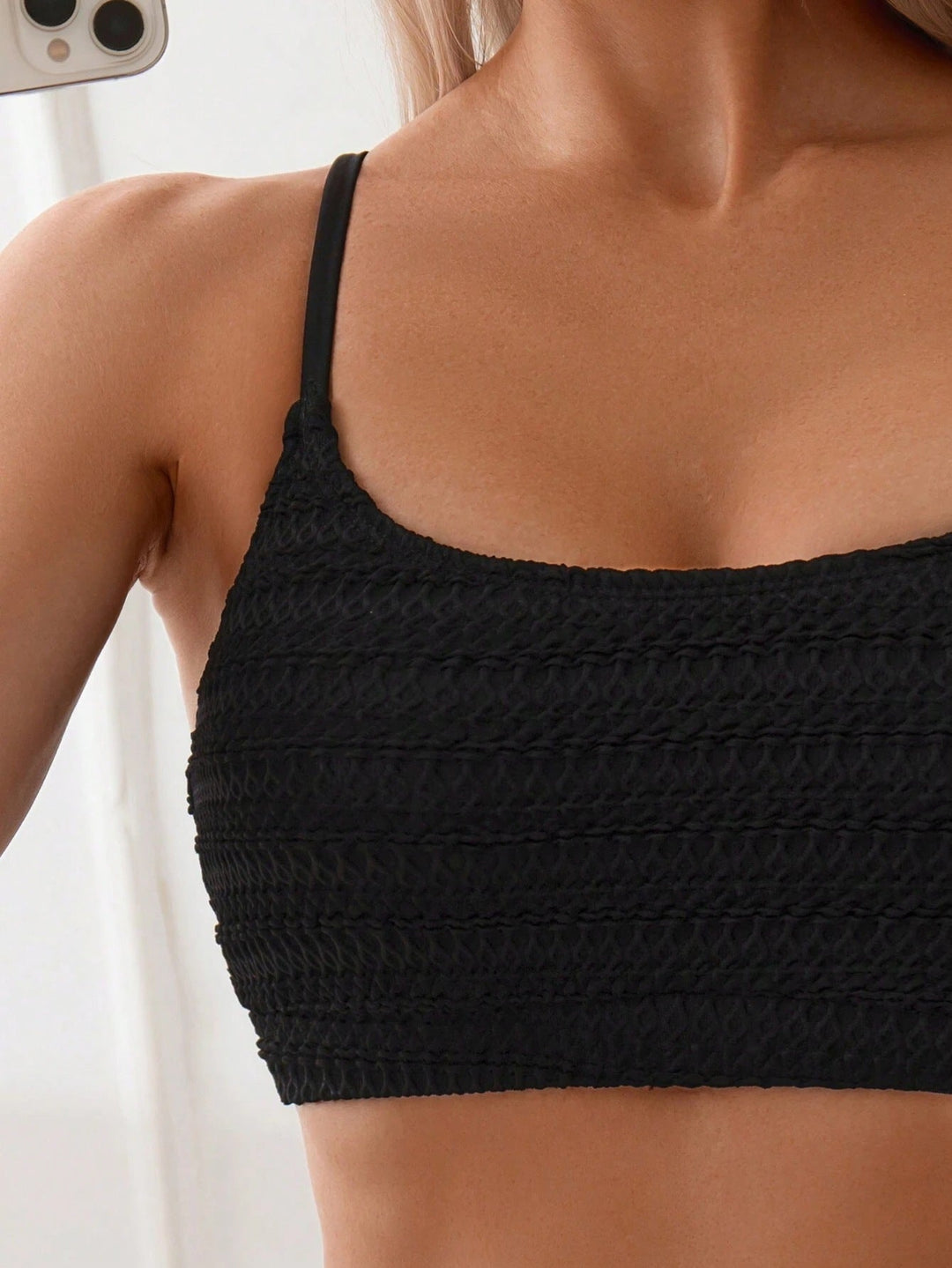 Damernas Virkad Struktur Hög Midja Bikini Set Mirla-Eva Jonsson