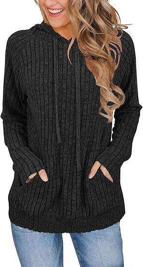Damernas avslappnad hoodies med ribbad struktur och fickor Mirla-Eva Jonsson