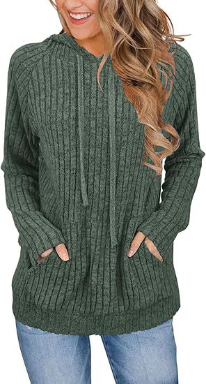 Damernas avslappnad hoodies med ribbad struktur och fickor Mirla-Eva Jonsson