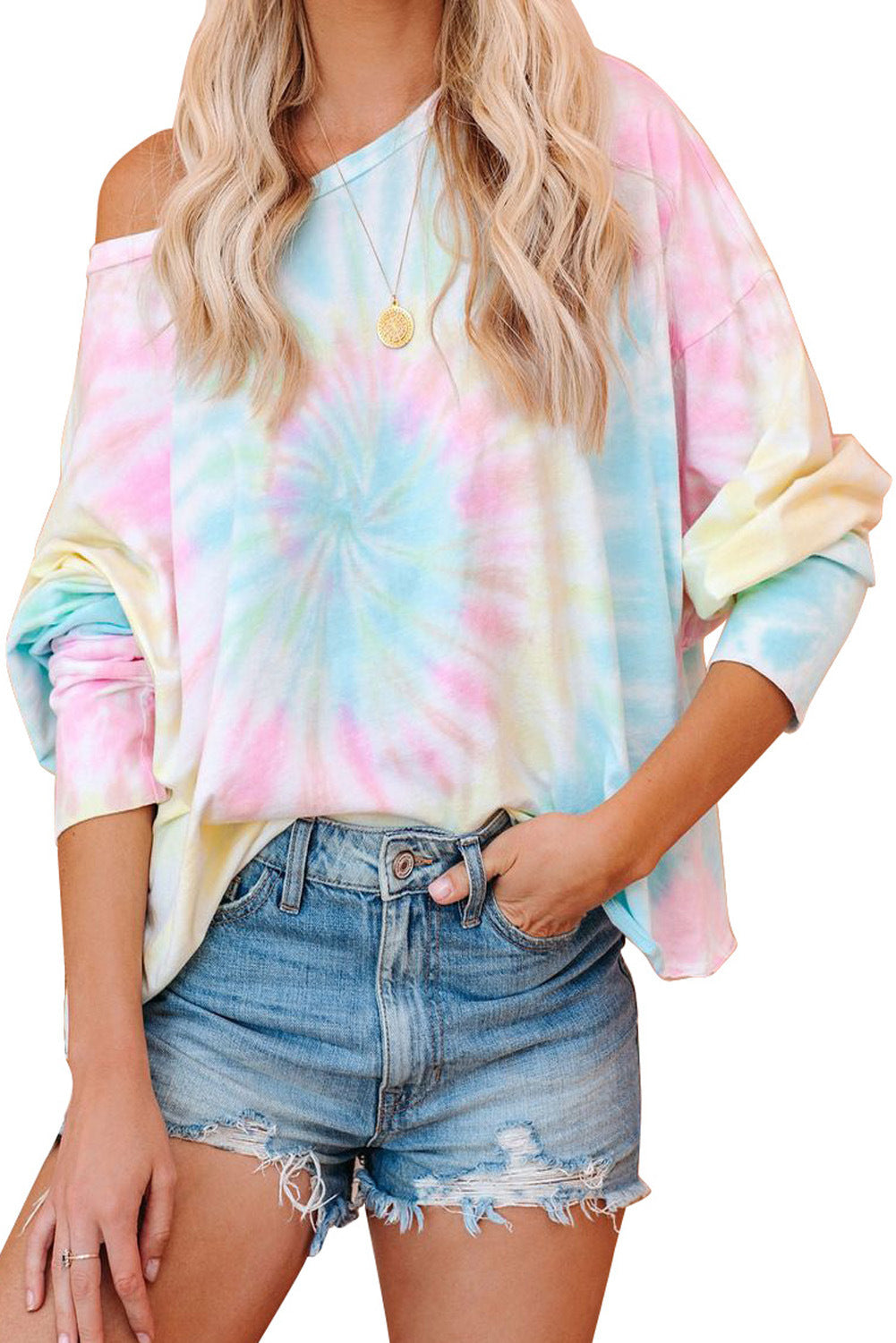 Damernas avslappnade Tie-Dye topp Mirla-Eva Jonsson