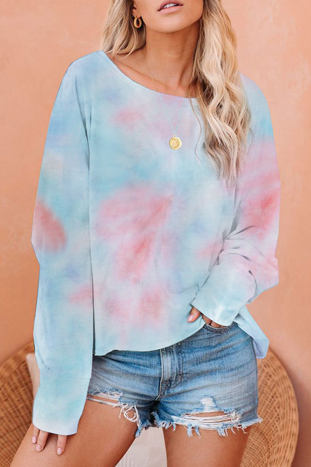 Damernas avslappnade Tie-Dye topp Mirla-Eva Jonsson