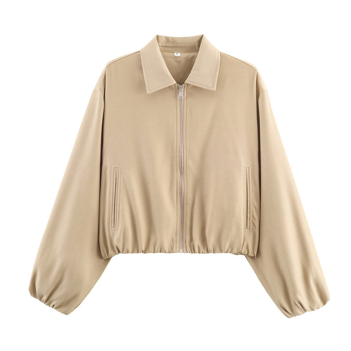 Damernas avslappnade blousonjacka med elastisk midja och praktiska fickor Mirla-Eva Jonsson
