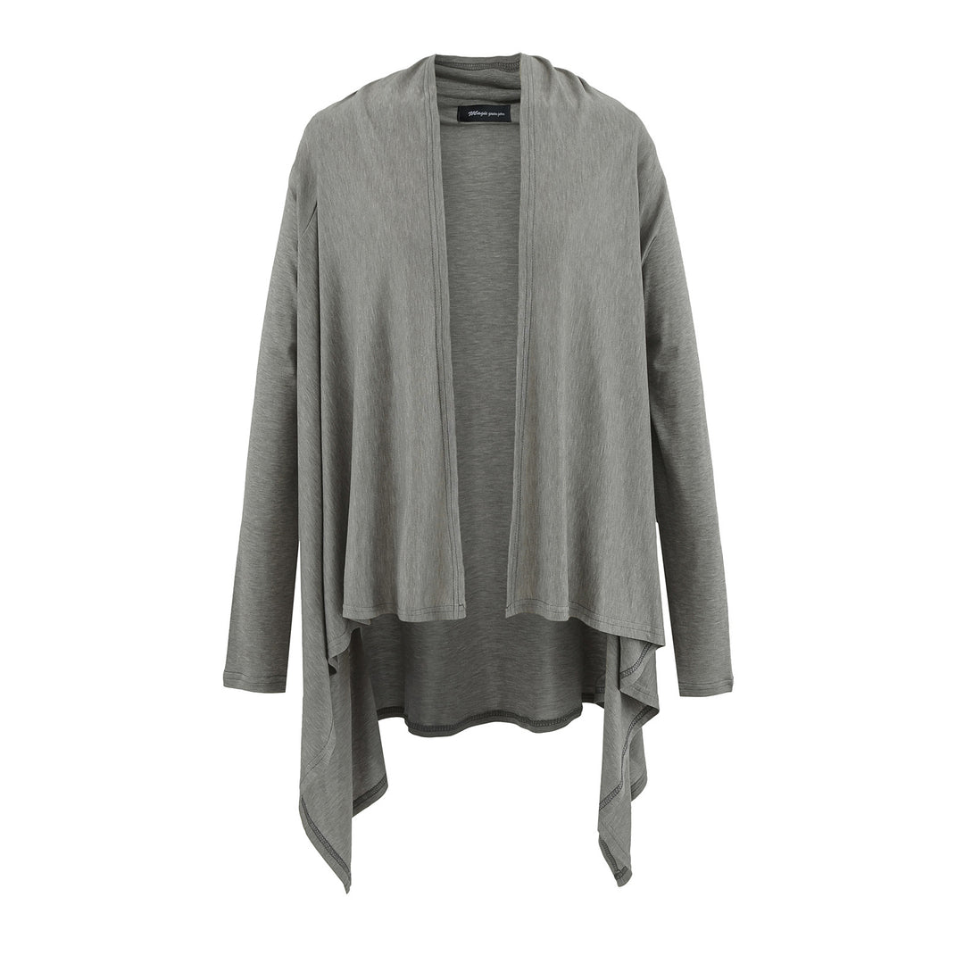 Damernas avslappnade cardigan med asymmetrisk skärning och mjukt tyg Mirla-Eva Jonsson