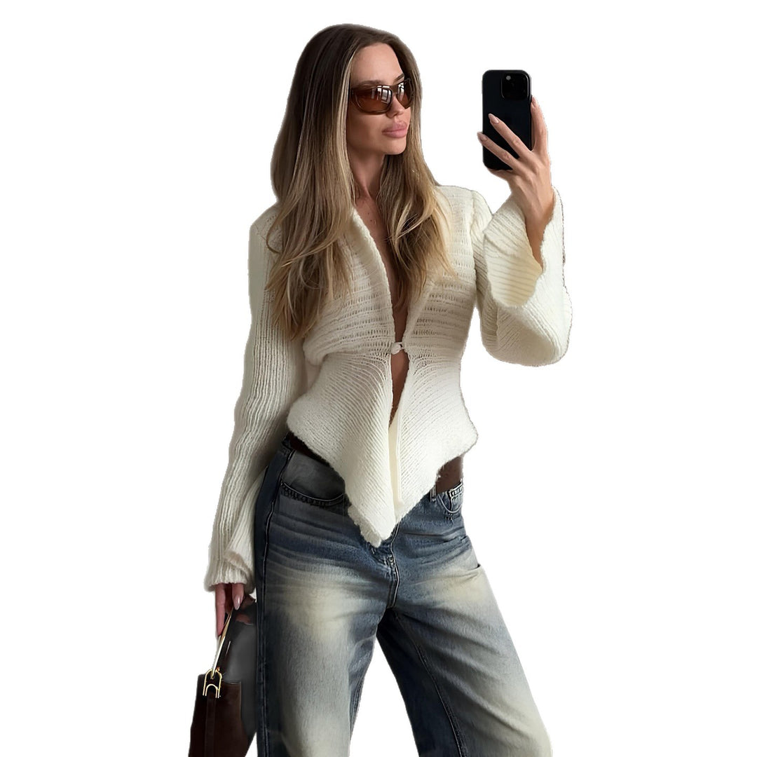 Damernas avslappnade cardigan med öppen front och vida ärmar Mirla-Eva Jonsson